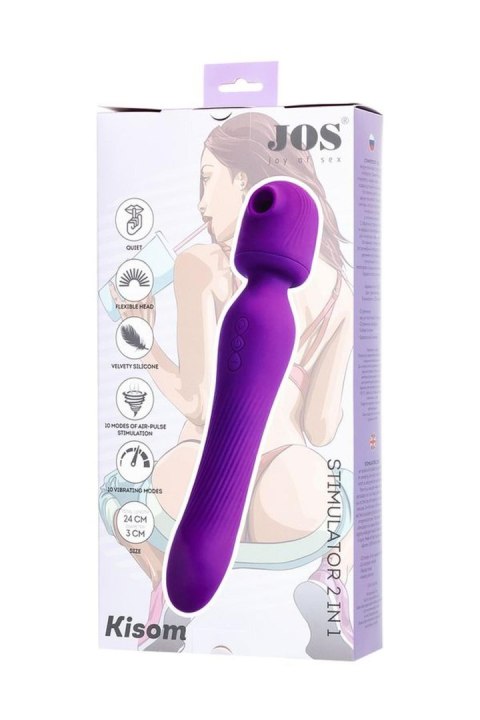 JOS Stimulator 2 in 1 Kisom, silicone, purple, 13 cm JOS Stimulator 2 in 1 Kisom, silicone, purple, 13 cm