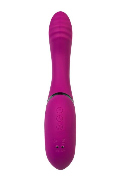 JOS Vibrator with clitoral stimulator JOS Spin, silicone, purple, 23 cm JOS Vibrator with clitoral stimulator JOS Spin, silicone, purple, 23 cm