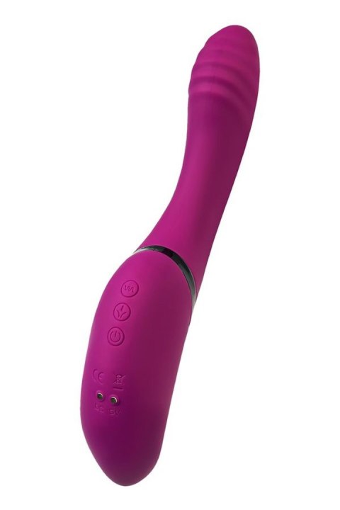 JOS Vibrator with clitoral stimulator JOS Spin, silicone, purple, 23 cm JOS Vibrator with clitoral stimulator JOS Spin, silicone, purple, 23 cm