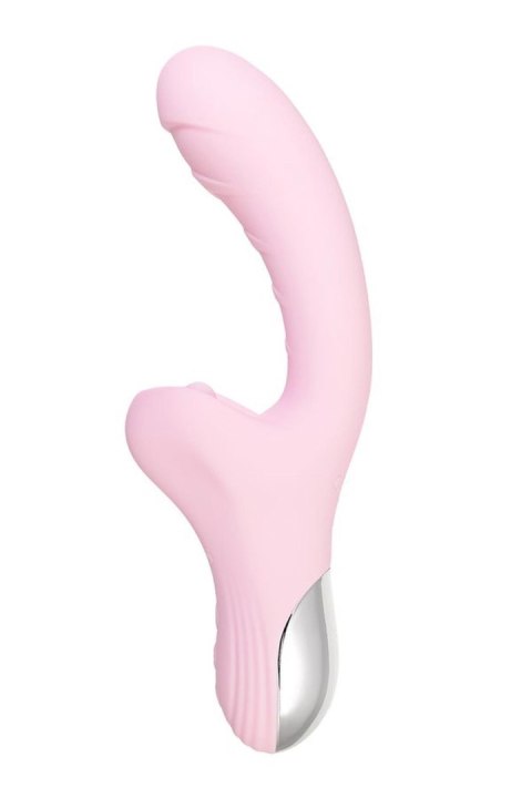 JOS Vibrator with clitoral stimulator Patti with moving tongue, silicone, red, 24 cm JOS Vibrator with clitoral stimulator Patti with moving tongue, silicone, red, 24 cm