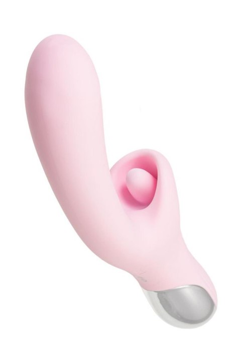 JOS Vibrator with clitoral stimulator Patti with moving tongue, silicone, red, 24 cm JOS Vibrator with clitoral stimulator Patti with moving tongue, silicone, red, 24 cm