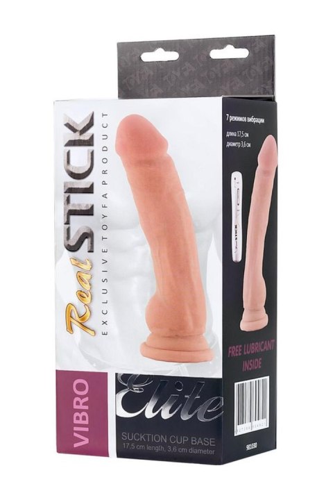RealStick Elite, Vibrator on a suction cup, body, 7 vibration modes, 17 cm RealStick Elite, Vibrator on a suction cup, body, 7 vibration modes, 17 cm
