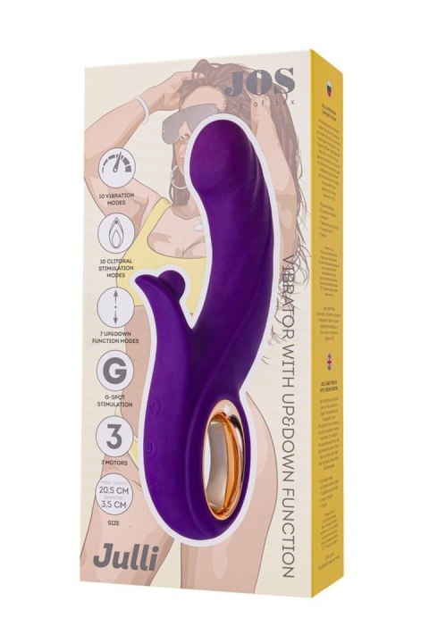 Vibrating roller with Up&Down functions by JOS Julli, silicone, purple, 20.5 cm Vibrating roller with Up&Down functions by JOS Julli, silicone, purple, 20.5 cm
