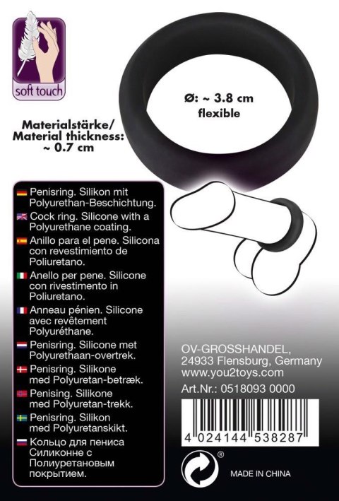 Black Velvets Cock Ring 3.8 cm Black Velvets Cock Ring 3.8 cm