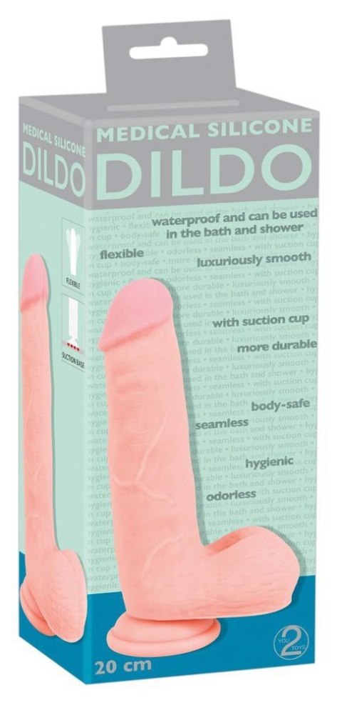 Medical Silicone Dildo 20 cm Medical Silicone Dildo 20 cm