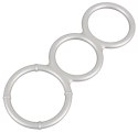 Metallic Silicone Triple Ring Metallic Silicone Triple Ring