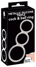 Metallic Silicone Triple Ring Metallic Silicone Triple Ring