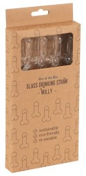 Glass Drinking Straw Willy x 4 Glass Drinking Straw Willy x 4