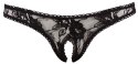 Crotchless String black S Crotchless String black S