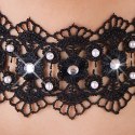 Embroidered Choker+Rhinestones Embroidered Choker+Rhinestones