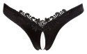 G-String Pearls black L G-String Pearls black L