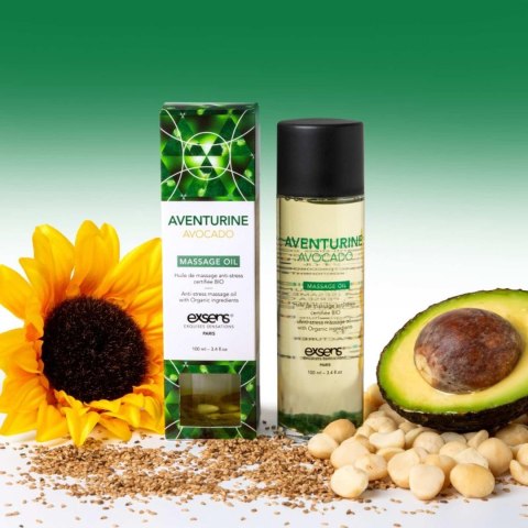 AVENTURINE AVOCADO Organic Massage Oil with stones 100 ml AVENTURINE AVOCADO Organic Massage Oil with stones 100 ml