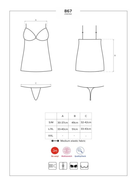 Bielizna- 867-CHE-1 koszulka i stringi L/XL Bielizna- 867-CHE-1 koszulka i stringi L/XL