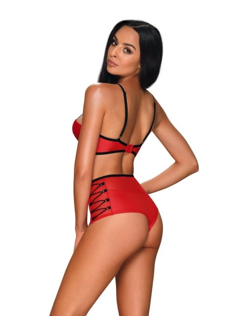 Bielizna- Leatheria komplet 2-częściowy czerwony L/XL Bielizna- Leatheria komplet 2-częściowy czerwony L/XL