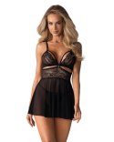 Bielizna-838-BAB-1 babydoll i stringi czarna L/XL Bielizna-838-BAB-1 babydoll i stringi czarna L/XL