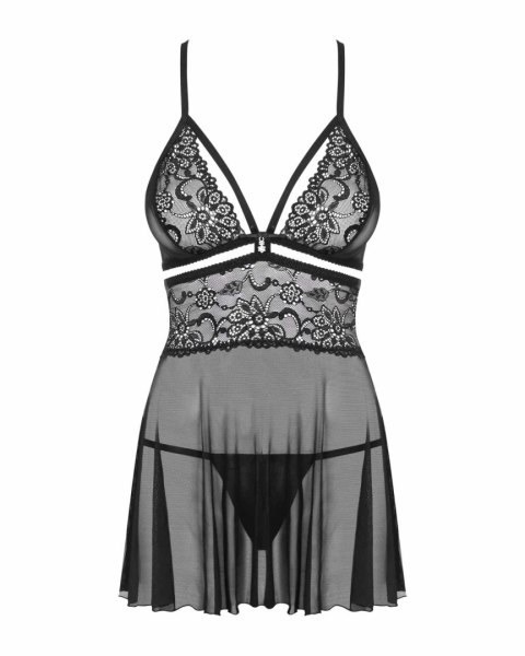 Bielizna-838-BAB-1 babydoll i stringi czarna L/XL Bielizna-838-BAB-1 babydoll i stringi czarna L/XL