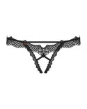 Bielizna-Bravelle stringi otwarte czarne S/M