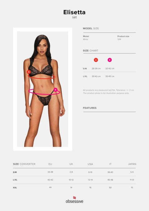 Bielizna-Elisetta komplet 2-częściowy L/XL Bielizna-Elisetta komplet 2-częściowy L/XL