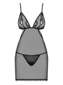 Bielizna-Millagro koszulka i stringi czarna L/XL Bielizna-Millagro koszulka i stringi czarna L/XL