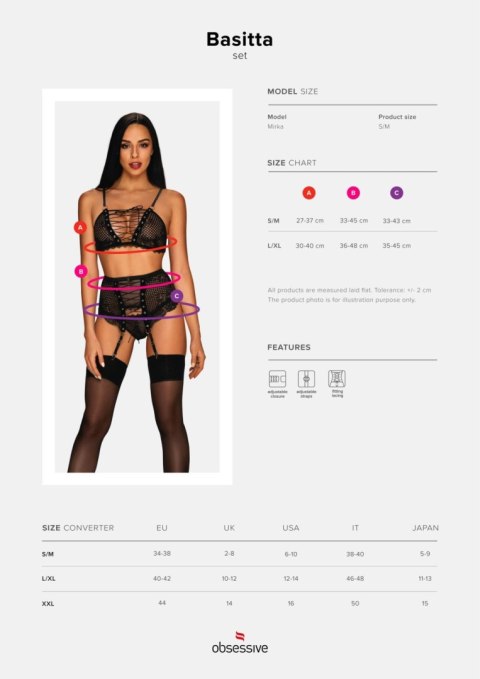 Bielizna-Basitta komplet 3-częściowy L/XL Bielizna-Basitta komplet 3-częściowy L/XL