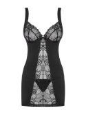 Bielizna-Heartina koszulka i stringi czarna L/XL Bielizna-Heartina koszulka i stringi czarna L/XL