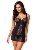 Bielizna-Heartina koszulka i stringi czarna S/M Bielizna-Heartina koszulka i stringi czarna S/M
