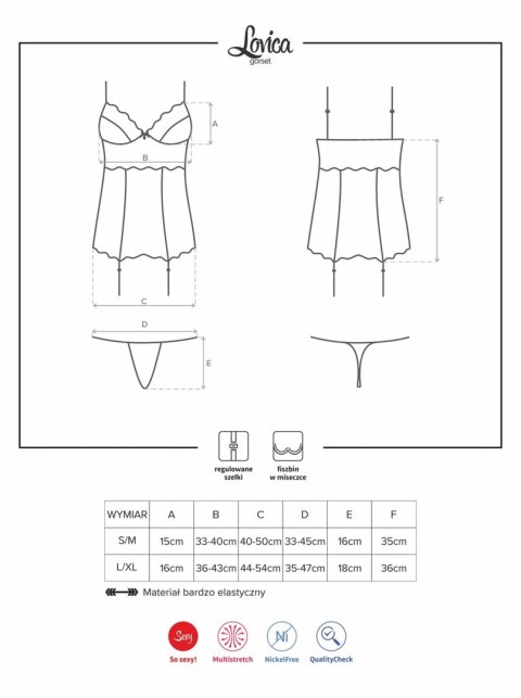 Bielizna-Lovica gorset i stringi S/M Bielizna-Lovica gorset i stringi S/M