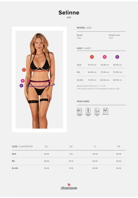 Bielizna-Selinne komplet 3-częściowy XL/2XL Bielizna-Selinne komplet 3-częściowy XL/2XL