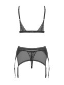 Bielizna-Shibu komplet 3-częściowy czarny S/M