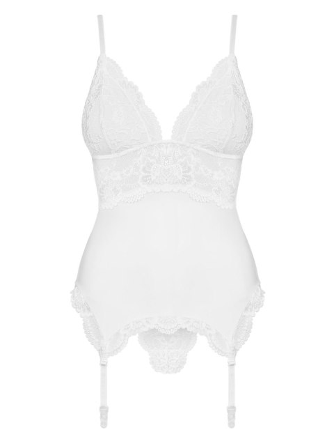 Bielizna-810-COR-2 gorset i stringi biały L/XL Bielizna-810-COR-2 gorset i stringi biały L/XL