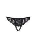 Bielizna-Letica stringi otwarte czarne S/M Bielizna-Letica stringi otwarte czarne S/M