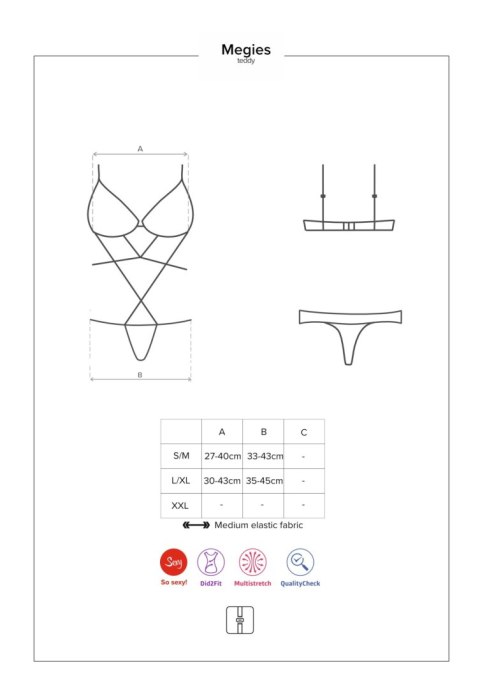 Bielizna-Megies body czarne S/M Bielizna-Megies body czarne S/M