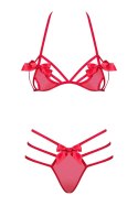 Bielizna-Giftella komplet 2-częściowy czerwony S/M Bielizna-Giftella komplet 2-częściowy czerwony S/M