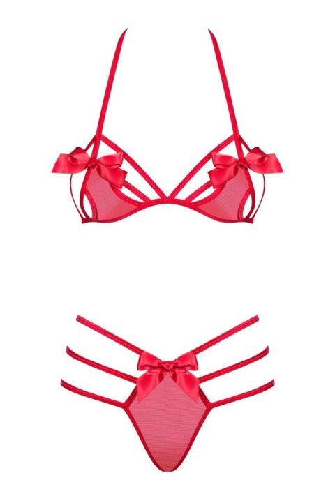 Bielizna-Giftella komplet 2-częściowy czerwony S/M Bielizna-Giftella komplet 2-częściowy czerwony S/M
