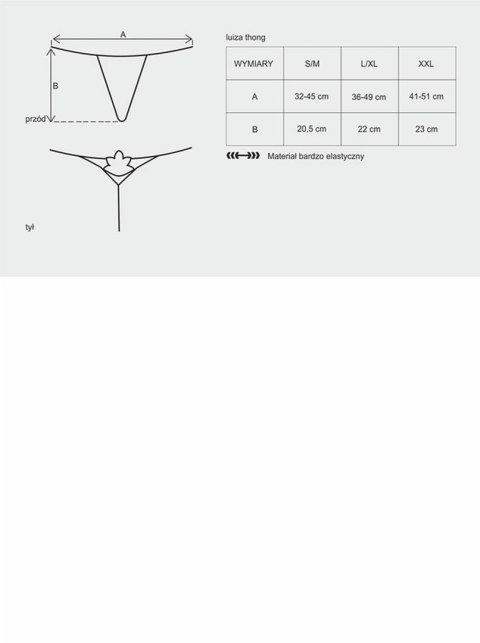Bielizna-Luiza stringi czarne L/XL Bielizna-Luiza stringi czarne L/XL