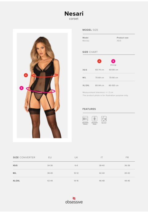 Nesari gorset i stringi XL/2XL Nesari gorset i stringi XL/2XL