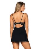 Bielizna-Luvae babydoll i stringi Czarny S/M Bielizna-Luvae babydoll i stringi Czarny S/M