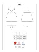 Bielizna-Luvae babydoll i stringi czarne XXL Bielizna-Luvae babydoll i stringi czarne XXL