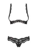 Bielizna-Luvae komplet 2-częściowy otwarty Czarny S/M Bielizna-Luvae komplet 2-częściowy otwarty Czarny S/M