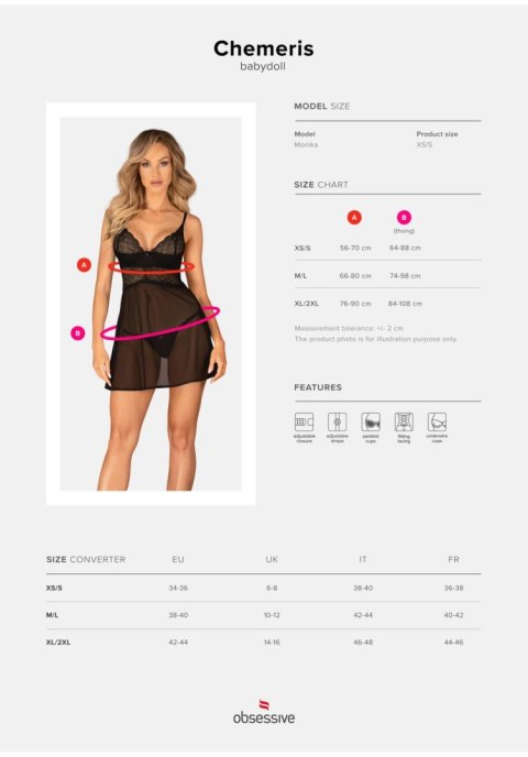 Chemeris babydoll i stringi M/L Chemeris babydoll i stringi M/L