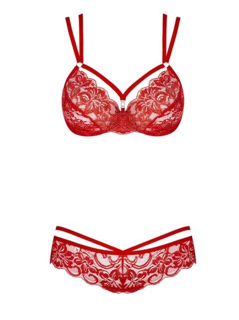 Bielizna-860-SET-3 komplet 2-częściowy czerwony S/M Bielizna-860-SET-3 komplet 2-częściowy czerwony S/M