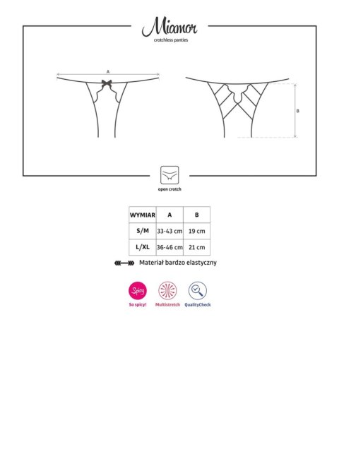 Bielizna-Miamor figi otwarte S/M Bielizna-Miamor figi otwarte S/M