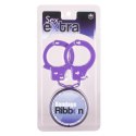 Kajdanki-Purple Sex Extra PVC Ribbon and Handcuffs Kajdanki-Purple Sex Extra PVC Ribbon and Handcuffs