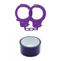 Kajdanki-Purple Sex Extra PVC Ribbon and Handcuffs Kajdanki-Purple Sex Extra PVC Ribbon and Handcuffs