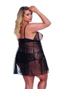 YULIA L+ (XL/XXL) BLACK CHEMISE/CZARNA HALKA YULIA L+ (XL/XXL) BLACK CHEMISE/CZARNA HALKA