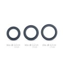 3-Piece Cock Ring Set - Grey 3-Piece Cock Ring Set - Grey