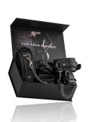 Kajdanki-Fetish set with collar, ankle- and wrist cuffs Kajdanki-Fetish set with collar, ankle- and wrist cuffs