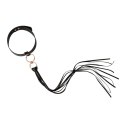 Rosy Gold - Collar with Flogger - Black Rosy Gold - Collar with Flogger - Black