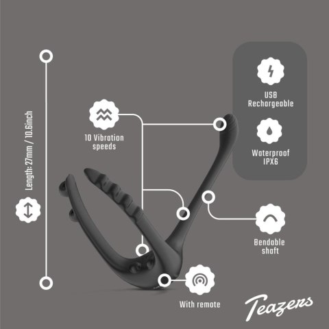 Teazers Triple Prostate Vibrator with Remote Teazers Triple Prostate Vibrator with Remote