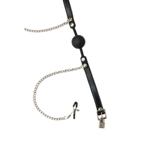 Ball Gag with nipple clamps Party Hard Hentai Ball Gag with nipple clamps Party Hard Hentai